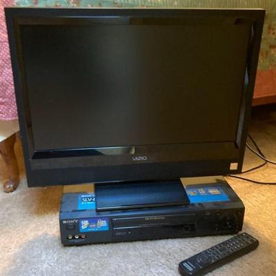 Small vizio tv and sony vcr