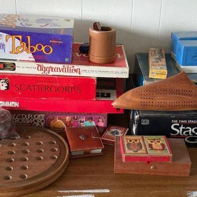 Vintage cards dice and games