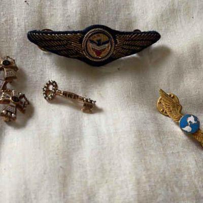 Mens accessories airline fraternity pins & others