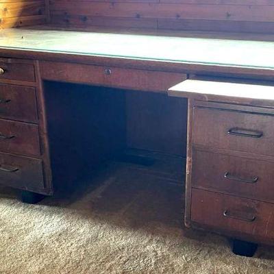 Industrial style executive desk