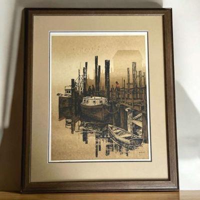 Roger berghoff reflections" pencil signed lithograph