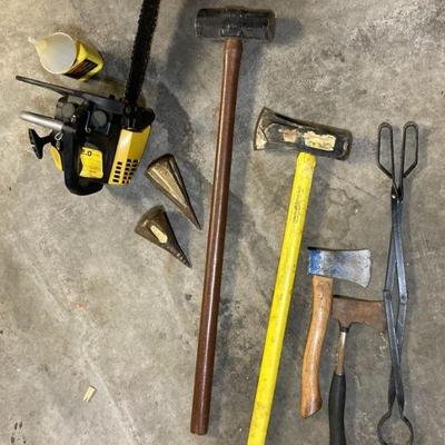 Wood cutting and splitting tools