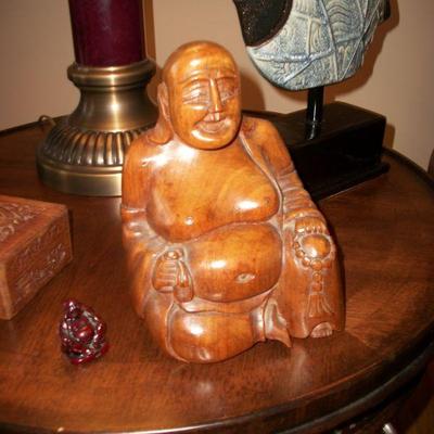 Carved Wooden Buddah