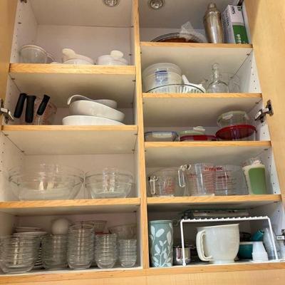 Glass bowls; pyrex