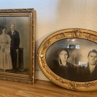 As164 two vintage photograph portraits from the early 1900s