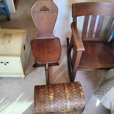 As195 rocking chair with storage boxes
