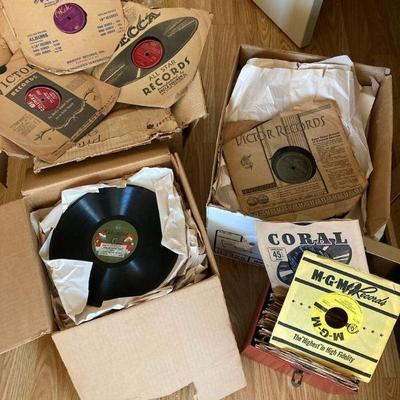 As263 vintage records 78 & 45 rpm, by victor, capital and much more