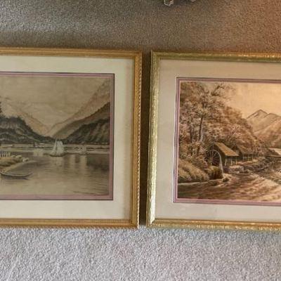 As108 asian embroidered artwork