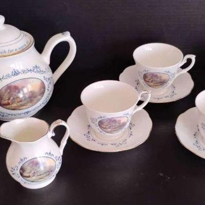 As230v thomas kinkade teapot set