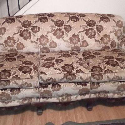 As171 vintage sofa with wooden detail