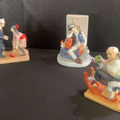 As170 norman rockwell figurine set 2