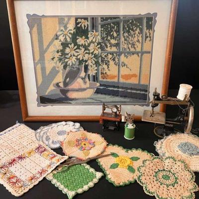 As193 vintage needlepoint