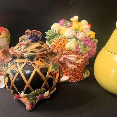 As100 fruit themed cookie jars