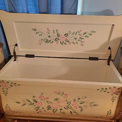 Painted blanket chest