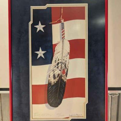 Victory Feather by Enoch Kelly Haney, 1147/3000, signed 1991.