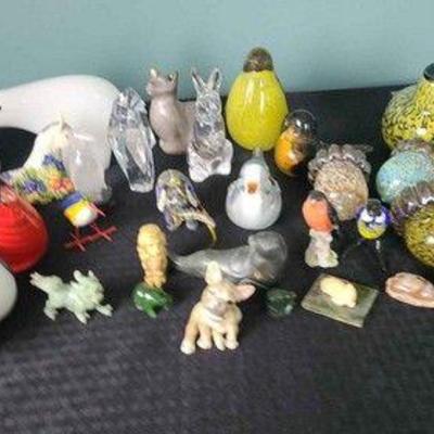 Glass, Jade, And Stone Animals & More