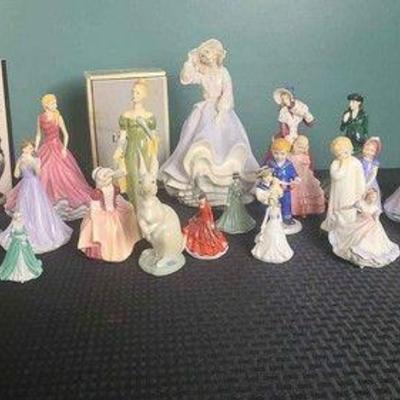  Royal Daulton, Lladro, And NAO Porcelain Collectibles