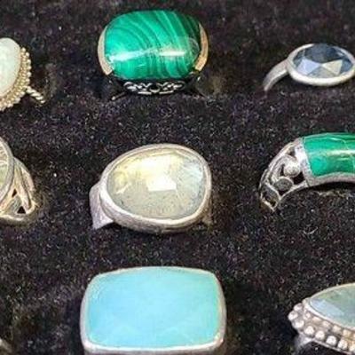 Sterling Silver Gemstone Rings