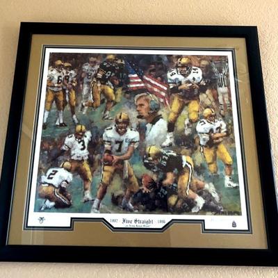 West point football art five straight" signed:nbrd