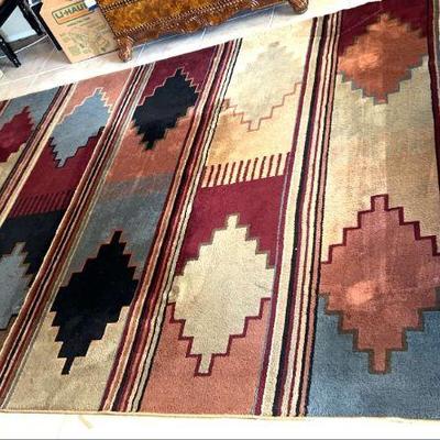 Aztec pattern area rug