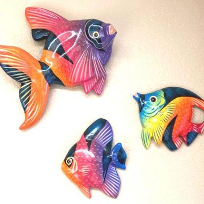 Colorful mexican fish wall art