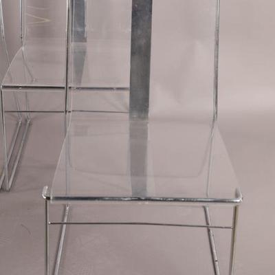 MCM Jacques Charpentier lucite & chrome chairs