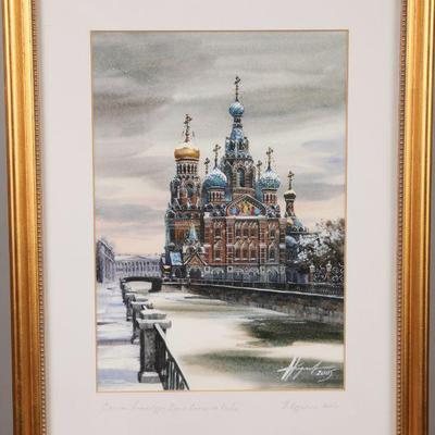 Russian gouach painting