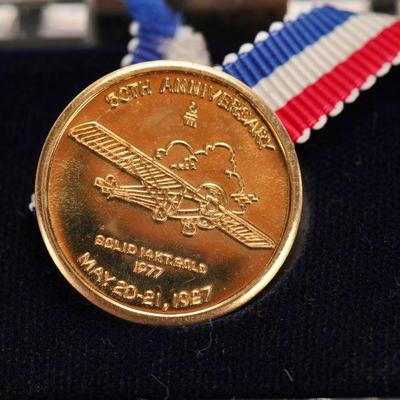 14 KT solid gold Charles Lindbergh commem. coin