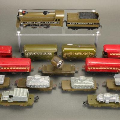 WWII Marx Army Train set - nice!
