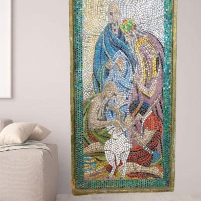 5 ft tall Mid-Century Modern Wall Mosaic from Hawaii