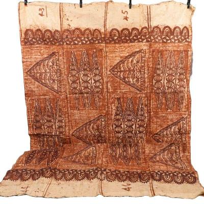 Large authentic Hawaiian Tribal tapestry- painting on coconut husk #2