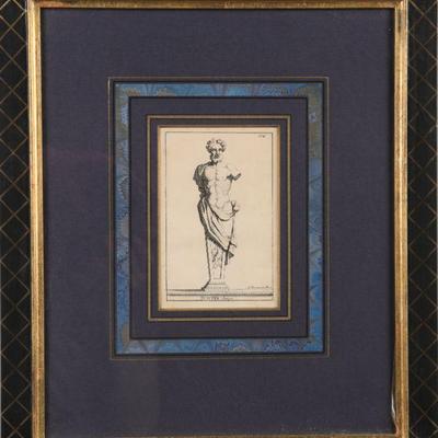 Antique Greek Print of Jupiter in great frame