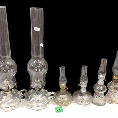 glass kerosene lamps