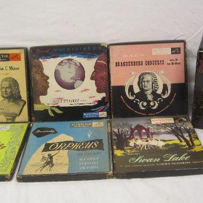SIX RCA VICTOR RED VINYL CLASSICAL RECORD SETS