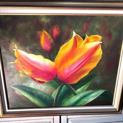 Beautiful tulip painting