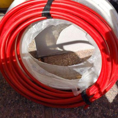 1 2" red and white rolls of pvc pipe