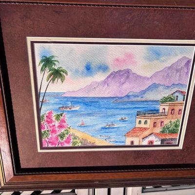 Scenic bay water signed