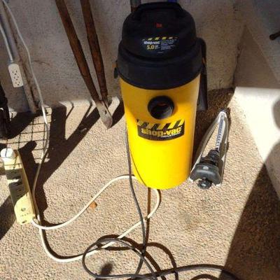 Shop vac and lawn tools