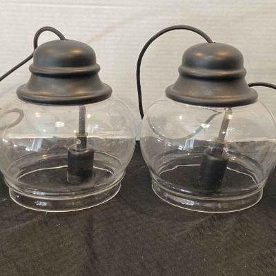 Glass pendant lights