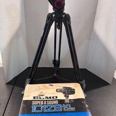 Manfrotta tripod elmo vintage video camera