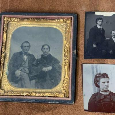 Daguerreotype two tin types