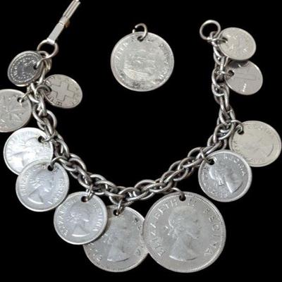Vintage coin jewelry bracelet