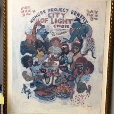 William cumming city of light choir'' 1983 signed poster