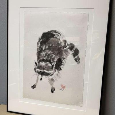 Genevieve ashford sumi e racoon"