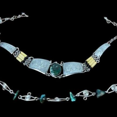 Malachite necklace cuff