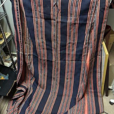 Striped woven table cloth or blanket
