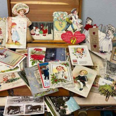 Vintage valentines postcards & cut outs...so good