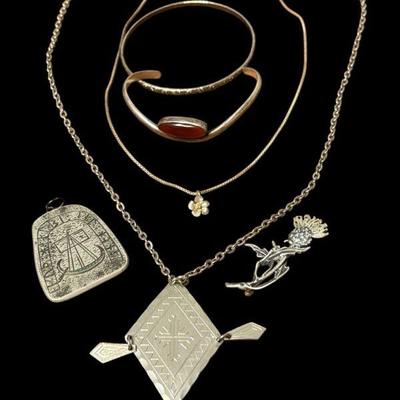 Jokkmokks tenn pendants other silver pieces