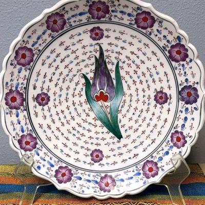 Ready feliz cini kutahya turkish art pottery plate