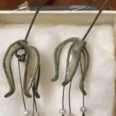 Pearl chandelier earrings
